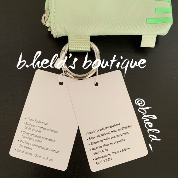 lululemon Clippable Card Pouch Wallet in Kohlrabi Green/Pistachio OS New NWT - Picture 7 of 14